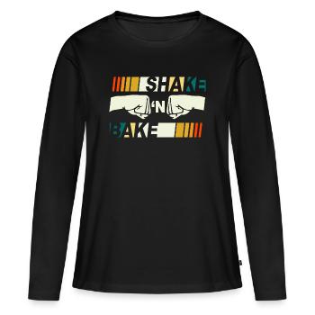 Shake N Bake Coup de Poing - T-shirt manches longues Premium bio Femme - noir - Devant - Julia (174cm)