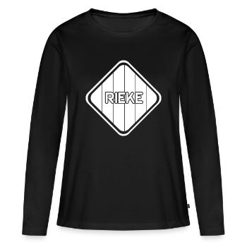 Avant, en cadeau - T-shirt manches longues Premium bio Femme - noir - Devant - Julia (174cm)