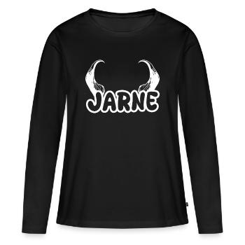 Devil Jarne - T-shirt manches longues Premium bio Femme - noir - Devant - Julia (174cm)