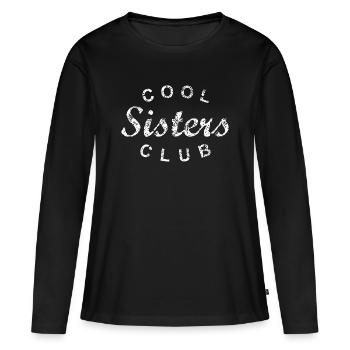 Cool Sisters Club Schwester Geschenk - Frauen Premium Bio Langarmshirt - Schwarz - Vorne - Julia (174cm)