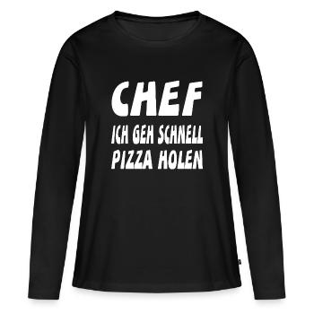 Chef - Frauen Premium Bio Langarmshirt - Schwarz - Vorne - Julia (174cm)