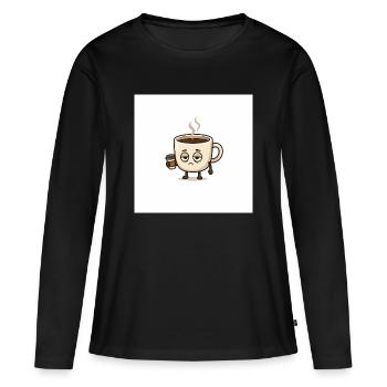 Je suis fatigué - T-shirt manches longues Premium bio Femme - noir - Devant - Julia (174cm)