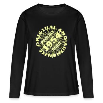 Authentique 1954 - T-shirt manches longues Premium bio Femme - noir - Devant - Julia (174cm)