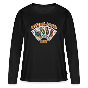 Skat: Mental strength - Women's Premium Organic Long Sleeve Shirt - black - Front - Julia (174cm)