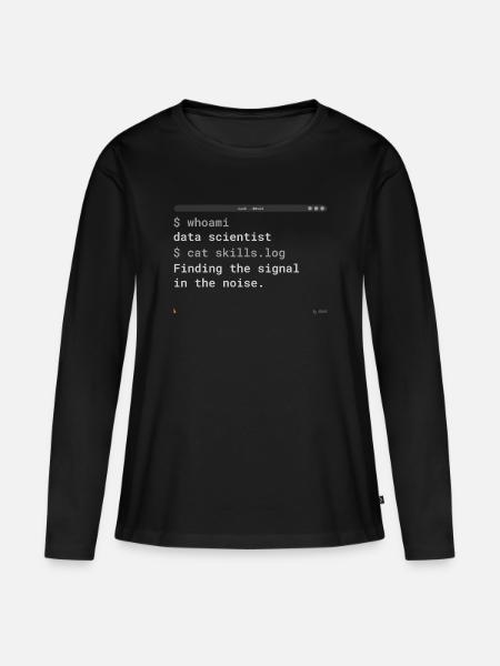 Data Scientist - Terminal Design Shirt - Frauen Premium Bio Langarmshirt - Schwarz