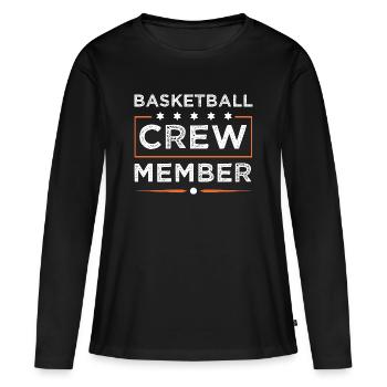Équipe de basket-ball - T-shirt manches longues Premium bio Femme - noir - Devant - Julia (174cm)