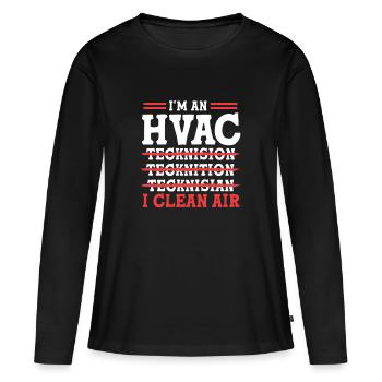 Heating Air Conditioning Technician Technician Refrigeration Technician - Women's Premium Organic Long Sleeve Shirt - black - Front - Julia (174cm)