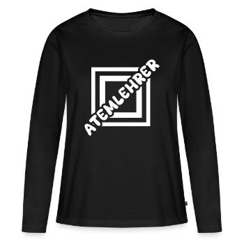 Instructeur de Respiration Gift - T-shirt manches longues Premium bio Femme - noir - Devant - Julia (174cm)