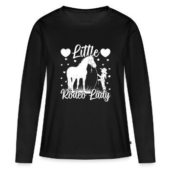 Rodeo Horse Riding Little Rodeo Lady Cowboy - Women's Premium Organic Long Sleeve Shirt - black - Front - Julia (174cm)