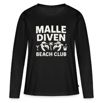 Malle Diven Beach Club Flamingo Mallorca Party - Women's Premium Organic Long Sleeve Shirt - black - Front - Julia (174cm)