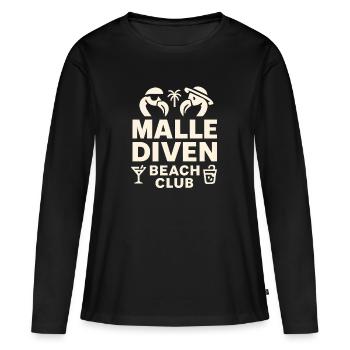 Malle Diven Beach Club Flamingo Mallorca Party - Women's Premium Organic Long Sleeve Shirt - black - Front - Julia (174cm)