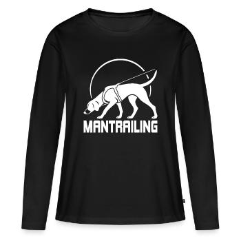 Chien de chasse de chasse Foxhound Chasseurs de sport Saules - T-shirt manches longues Premium bio Femme - noir - Devant - Julia (174cm)