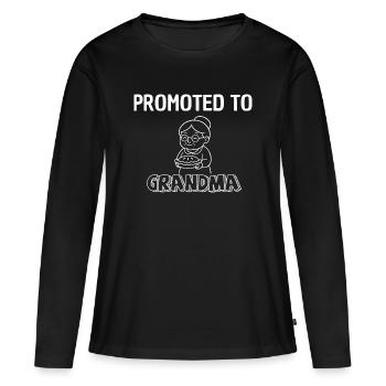 Doctorat à grand-mère – Motif de tarte - T-shirt manches longues Premium bio Femme - noir - Devant - Julia (174cm)