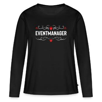 Event Manager - Women's Premium Organic Long Sleeve Shirt - black - Front - Julia (174cm)