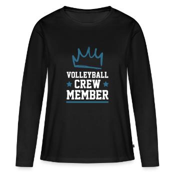 Équipe de volley-ball - T-shirt manches longues Premium bio Femme - noir - Devant - Julia (174cm)
