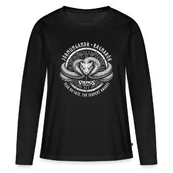 Le Sergent se réveille - T-shirt manches longues Premium bio Femme - noir - Devant - Julia (174cm)