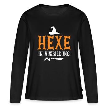 Hexe In Ausbildung - Frauen Premium Bio Langarmshirt - Schwarz - Vorne - Julia (174cm)