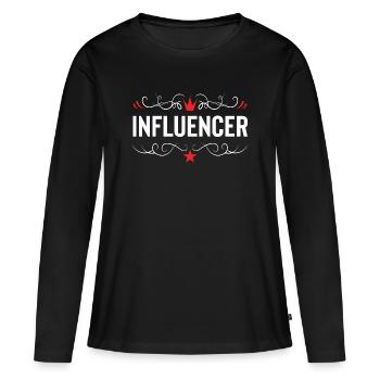 Influencer profession - Women's Premium Organic Long Sleeve Shirt - black - Front - Julia (174cm)