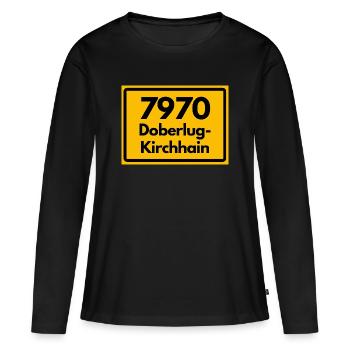 ANCIEN CODE POSTAL 7970 DOBERLUG KIRCHHAIN - T-shirt manches longues Premium bio Femme - noir - Devant - Julia (174cm)