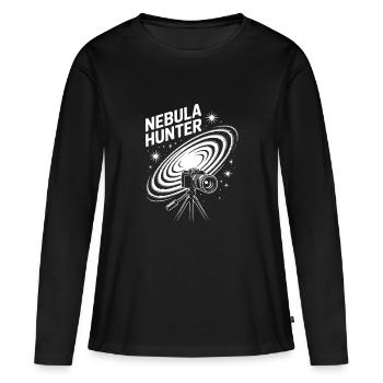 Nebula Hunter Cosmic Telescope - Women's Premium Organic Long Sleeve Shirt - black - Front - Julia (174cm)