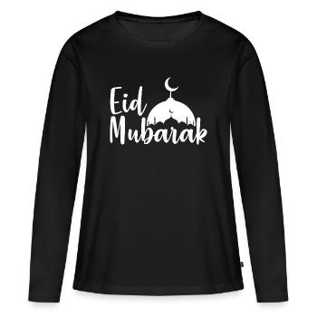 Eid Mubarak - T-shirt manches longues Premium bio Femme - noir - Devant - Julia (174cm)