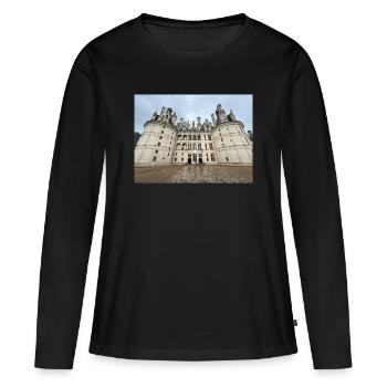 Chateau de Chambord - T-shirt manches longues Premium bio Femme - noir - Devant - Julia (174cm)