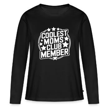 Coolest Moms Club Member - Women's Premium Organic Long Sleeve Shirt - black - Front - Julia (174cm)