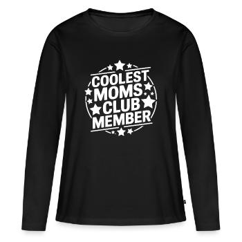 Coolest Moms Club Member - Women's Premium Organic Long Sleeve Shirt - black - Front - Julia (174cm)
