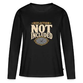 Haunted mirror, cursed mirror spirit in the mirror, - Women's Premium Organic Long Sleeve Shirt - black - Front - Julia (174cm)