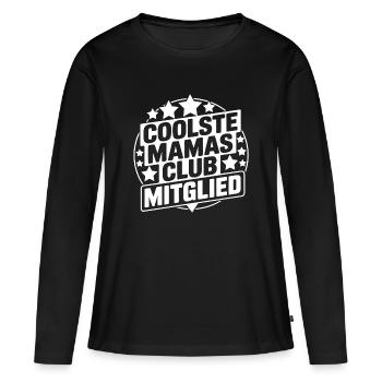 Coolest Mom's Club Member - Women's Premium Organic Long Sleeve Shirt - black - Front - Julia (174cm)