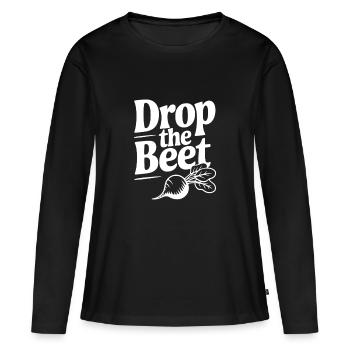 Lâche la betterave - T-shirt manches longues Premium bio Femme - noir - Devant - Julia (174cm)