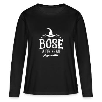 Böse Alte Frau - Frauen Premium Bio Langarmshirt - Schwarz - Vorne - Julia (174cm)