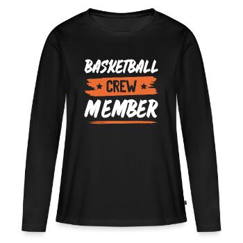 Équipe de basket-ball - T-shirt manches longues Premium bio Femme - noir - Devant - Julia (174cm)