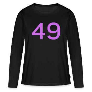 49 - T-shirt manches longues Premium bio Femme - noir - Devant - Julia (174cm)