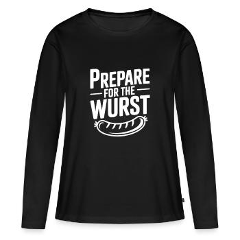 Prepare For The Wurst - Women's Premium Organic Long Sleeve Shirt - black - Front - Julia (174cm)