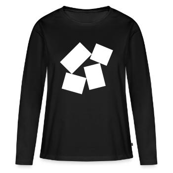 bold squares composition - Women's Premium Organic Long Sleeve Shirt - black - Front - Julia (174cm)
