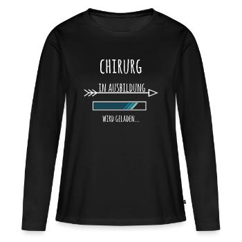 Chirurg Ausbildung Medizinstudium Arzt Medizin  - Frauen Premium Bio Langarmshirt - Schwarz - Vorne - Julia (174cm)
