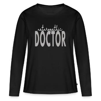 Naturopathic Doctor Physician Natural Medicine - Women's Premium Organic Long Sleeve Shirt - black - Front - Julia (174cm)