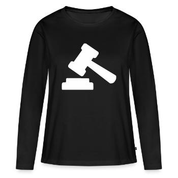 Avocat Droit Droit Avocat Balance Droit Judiciaire - T-shirt manches longues Premium bio Femme - noir - Devant - Julia (174cm)