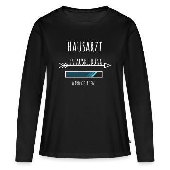 Hausarzt Ausbildung Medizinstudium Arzt Medizin  - Frauen Premium Bio Langarmshirt - Schwarz - Vorne - Julia (174cm)