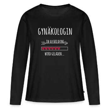 Gynäkologin Ausbildung Medizinstudium Ärztin  - Frauen Premium Bio Langarmshirt - Schwarz - Vorne - Julia (174cm)