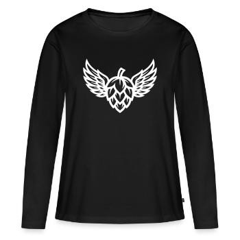 Hops Symbol - Women's Premium Organic Long Sleeve Shirt - black - Front - Julia (174cm)