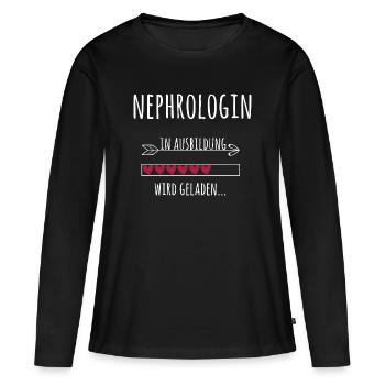 Nephrologin Ausbildung Medizinstudium Ärztin - Frauen Premium Bio Langarmshirt - Schwarz - Vorne - Julia (174cm)