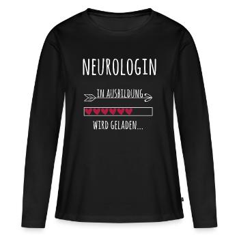 Neurologin Ausbildung Medizinstudium Ärztin - Frauen Premium Bio Langarmshirt - Schwarz - Vorne - Julia (174cm)