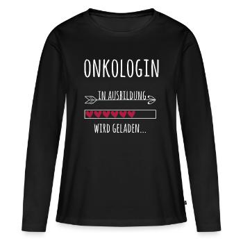 Onkologin Ausbildung Medizinstudium Ärztin Medizin - Frauen Premium Bio Langarmshirt - Schwarz - Vorne - Julia (174cm)