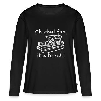 Oh quel plaisir de rouler - T-shirt manches longues Premium bio Femme - noir - Devant - Julia (174cm)