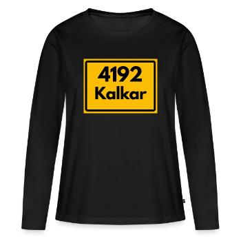 ANCIEN CODI POSTAL 4192 ZIP 47546 KALKAR NRW - T-shirt manches longues Premium bio Femme - noir - Devant - Julia (174cm)