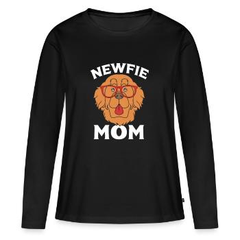 Newfoundland Mom Mom Mom Mom - Women's Premium Organic Long Sleeve Shirt - black - Front - Julia (174cm)