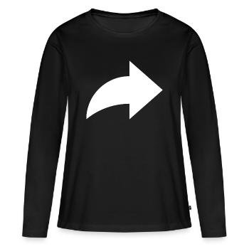 Pfeil, share - Women's Premium Organic Long Sleeve Shirt - black - Front - Julia (174cm)
