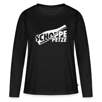 Schoppe-petze - Frauen Premium Bio Langarmshirt - Schwarz - Vorne - Julia (174cm)